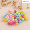 Contas Sólidas Não Porosas Cor Única Contas Acrílicas Sólidas Cor Doce Contas Cor Macaron Acessórios de Resina Joias para Nail Art