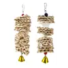 Juguete para colgar de hilo de mazorca de maíz para loros, accesorio para jaula de pájaros para aliviar el aburrimiento, suministros de juguetes para periquitos, agapornis y cacatúas