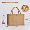 Bolsa de Linho Atacado Sacola de Juta DIY Bolsa de Mão de Linho Ecológica Bolsa de Linho Padrão de Logo Imprimível