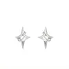 Pendientes de estrella tridimensionales de perla de diseño original simple de plata 925 pendientes pequeños tridimensionales simples exquisitos 2022 plata