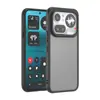 Funda magnética para teléfono Nothing Phone 4A Pro con sensación de piel, cubierta protectora negra mate 2 en 1