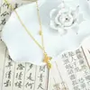 Cadena para Clavícula de Oro de Arena Vietnamita Transfronteriza Estilo Palacio de Moda Scepter del Zodiaco Serpiente Collar de Serpiente Joyería Simple de Gama Alta para Mujeres