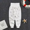 Pantalones de algodón para bebé de cintura alta para la barriga, pantalones de pijama de doble uso para recién nacidos, pantalones de otoño para niños y niñas, pantalones de cintura alta para niños, venta al por mayor