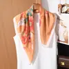 Pañuelo Cuadrado Retro Francés de los 70 para Mujer, Pañuelo de Seda de Alta Gama para el Trabajo, Elegante y con Estilo, Combinado con una Camisa, Pañuelo Pequeño, Chal para Protección Solar