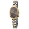 Relógio de Pulso Feminino Xsvo Oval com Mostrador Pequeno, Quartzo, Pulseira de Aço Multicolorida, Estilo Levemente Luxuoso, Relógio da Moda para o Dia a Dia