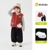 Conjunto de Ropa Infantil Dudu Otoño Nuevo Estilo Camiseta Chaleco Pantalones Bebé Conjunto de Tres Piezas Otoño Niños Ropa Infantil Niñas t