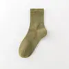 Meia Esportiva Longa Masculina Sem Costura para Primavera, Outono e Inverno, Meia até o Joelho, Dedos Separados, Cor Lisa, Algodão, Anti-Pilling, Resistente a Odores