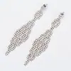 Aretes para Novia Japoneses y Coreanos de Pedrería Pasador de Oreja Clip de Oreja Aretes de Cristal Hebilla de Oreja Aretes para Vestido de Novia E484