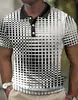 AliExpress Amazon 2026 Verano para Hombre Casual Manga Corta Comercio Exterior Producto Nuevo Camisa POLO Impresión Digital 3D POLO
