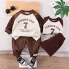 Conjunto de Moletom com Estampa Digital de Algodão e Calça Casual para Meninos - Coleção Primavera/Outono 2024 - Fabricante Original Atacado