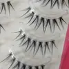 Pestañas postizas de tallo transparente ultrafino, racimo individual, punta cruzada, naturales, espesas, estilo Barbie japonesa, cola de golondrina, mestizo asiático