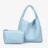 Venda Quente Transfronteiriça Bolsa de Axila Grande Capacidade Mãe-Filho Bolsa de Palha Tecida à Mão Bolsa de Mão Moda Feminina Bolsa de Ombro Venda Direta da Fábrica