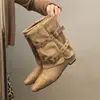 Botas Gruesas Estilo Británico Negro para Mujer Otoño 2026 Nuevo Estilo que Aumentan la Altura, para Combinar con Faldas, Estilizadoras, Retro, Maillard, Botines