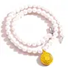 Brújulas de Ocho Tesoros Oro 999 Collar de Perlas de Agua Dulce Hebilla Segura Colgante de Oro Nuevo Regalo del Día de la Madre Meiye
