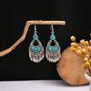 Europeu e americano boêmio nacional estilo brincos longa tassel metal brincos moda estilo exótico brincos atacado