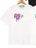Versão correta palma palma palma anjo amor respingo de tinta camiseta básica gola redonda high street casais mesmo estilo