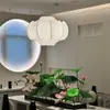 Lustre, luminária de sala de jantar em seda sintética, estilo medieval japonês, lanterna criativa estilo wabi-sabi, luminária artística de quarto, luminária de mesa para bar de pousada