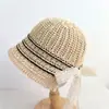 Sombrero de Pescador de Punto de Diamantes Transpirable Estilo Coreano para Niños Primavera y Verano Que Muestra la Cara Pequeño Casual Versátil para Compras Sombrilla Protector Solar Sombrero de Copa