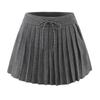 9815-25 Nuevo Estilo Otoño Estilo Retro Francés Cuello Redondo Manga Larga Cardigan de Punto Falda Plisada con Cordón Traje