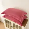 Funda de almohada de color liso Funda de almohada para dormitorio 48X74cm Uso doméstico Estilo Ins para Airbnb Pieza única 200g Terciopelo de leche Paquete de par