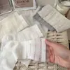 Calcetines de Encaje para Mujer, Calcetines de Media Pantorrilla, Estilo Primavera y Verano, Calcetines de Algodón, Malla Transpirable, Estilo Coreano, Estilo Ballet Ins, Calcetines Arrugados con Botones