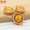 Cesta Tejida Serie de Pasteles y Pan Juguete Alimentario Pegamento de Crema Pegajosa DIY Cabeza de Resina Funda para Teléfono Colgante Materiales Hechos a Mano