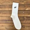 Temporada calcetines nuevos para hombre bordados media pantorrilla color sólido calcetines blancos calcetines de algodón verano niños Negros Deportivos calcetines de hombre