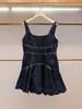Vestido de Verano Nuevo de Moda de Alta Gama para Mujer de Shenzhen Nanyou, Estilo Francés, Moderno y Elegante, Bordado, con Tiras Huecas