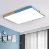Lámpara de Techo para Dormitorio Nórdica Moderna Minimalista Dormitorio Principal Lámpara de Madera Artística para Dormitorio Cuadrada Creativa Estudio Iluminación LED