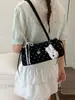 Bolso Pequeño con Lazo Estilo Ballet para Mujer 2026 Nuevo Dulce Bolso Baguette de Lunares Elegante Bolso de Hombro