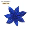 Pó Dourado Flor de Natal Pó Glitter Flor de Plástico Flor de Natal Material para Exportação de Natal Pingente de Natal Cabeça de Flor Única de Natal