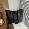 Bolso Grande de Costura Bolso Tote de Estilo Retro Occidental para Mujer 2024 Nuevo Estilo Elegante Gran Capacidad Estilo Coreano Bolso de Hombro de Lona para Mujer