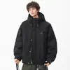 Chamarra de Trabajo con Capucha para Hombre Estilo Japonés Retro Versátil Cálida Casual Chamarra de Plumas Moderna Nuevo Estilo 2025