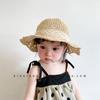 Sombrero de paja para bebé, para vacaciones en la playa, verano, parasol para niños, protector solar, tejido a mano, para niñas