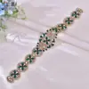 Youlapan S161 Aplique de Cinturón de Boda con Pedrería Encaje de Código de Barras Bordado para Vestido de Boda Accesorios de Ropa Elegantes Accesorios de Boda