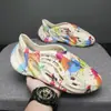 Zuecos de Verano para Hombre de Talla Grande con Diseño Hueco, Zapatos de Playa con Camuflaje de Salpicaduras de Tinta, Sandalias Slip-On para Exteriores para Hombre