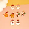 Acessórios para Joias DIY de Natal Desenho Animado Papai Noel Acessórios de Feriado Decoração de Bolsa Pingente de Liga Metálica com Gotejamento de Óleo