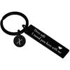 Llavero de acero inoxidable con tira negra Drive Safe de 26 letras, llavero de regalo