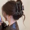 Pinza para el pelo de leopardo elegante, estilo retro, para otoño e invierno, con diseño de viento perezoso y moderno, con clip de tiburón y volumen, accesorios para el cabello con agarre avanzado de nicho.