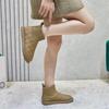 Botas de nieve de moda para mujer, invierno 2022, nuevas botas de suela gruesa con forro polar, cálidas y acolchadas de algodón, calcetines cortos elásticos adelgazantes