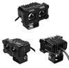 Los nuevos focos transfronterizos para motocicletas, pequeños faros amarillos grandes, resaltan los faros LED externos modificados de lejos y de cerca.