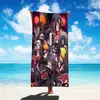 Popular Chal de Toalla de Playa Personalizable Microfibra Secado Rápido Absorbente Toalla de Baño Toalla Deportiva Tela Toalla Cuadrada Naruto