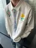 Diseño Creativo Camisa Blanca con Corbata Pintada a Mano Estilo Masculino 2025 Primavera Estilo Universitario Camisa Exclusivamente para Ventas Transfronterizas