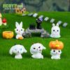 Paisaje Micro Transfronterizo Creativo Halloween Momia Conejo Figuras Decoración DIY Accesorios Escritorio Mini Adornos
