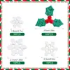 Navidad Transfronteriza Brillo Copo de Nieve Blanco Resina Accesorios Pequeños DIY Pegamento de Crema Funda de Teléfono Móvil Pasador Adorno para Peinado