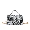 Bolso Cruzado Personalizado de Moda con Patrón de Serpiente Transfronterizo para Mujer Estilo Verano 2025 Versátil Casual Bolso Cruzado con Cadena en el Hombro