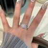 Anillo Camelia Perla Fragancia Pequeña Estilo Liu Yifei Luz de Anillo Lujo Flor Rosa Anillo de Dedo Anillo de Flor Celebridad Cibernética para Mujer