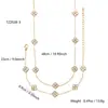 Collar de Trébol de Cuatro Hojas Estrellado de la Suerte para Mujer, Lujo Ligero, Gama Alta, Cadena de Clavícula Versátil de Acero Inoxidable Gargantilla Completa de Diamantes