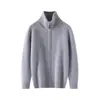 Cárdigan Grueso con Cremallera para Niños Suéter de Lana Niños y Niñas Otoño Invierno Suéter de Cuello Alto Bebé Chaqueta de Punto de Color Sólido Top