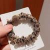 Europeu e Americano leopardo cabelo corda anel de cabelo alto sentido strass intestino grosso anel luz de luxo corda de cabelo banda de cabelo das mulheres acessórios para o cabelo atacado